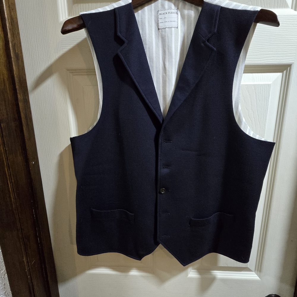 Thom Browne Brooks Brothers Black Fleece Shawl Collar Vest